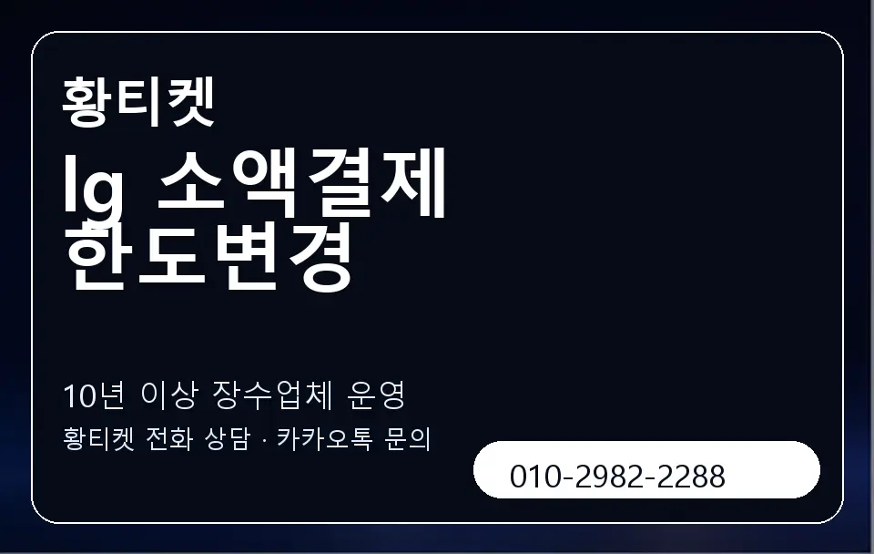 lg 소액결제 한도변경 황티켓 캐러셀 5