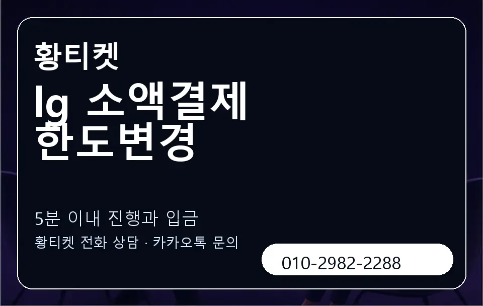 lg 소액결제 한도변경 황티켓 캐러셀 6