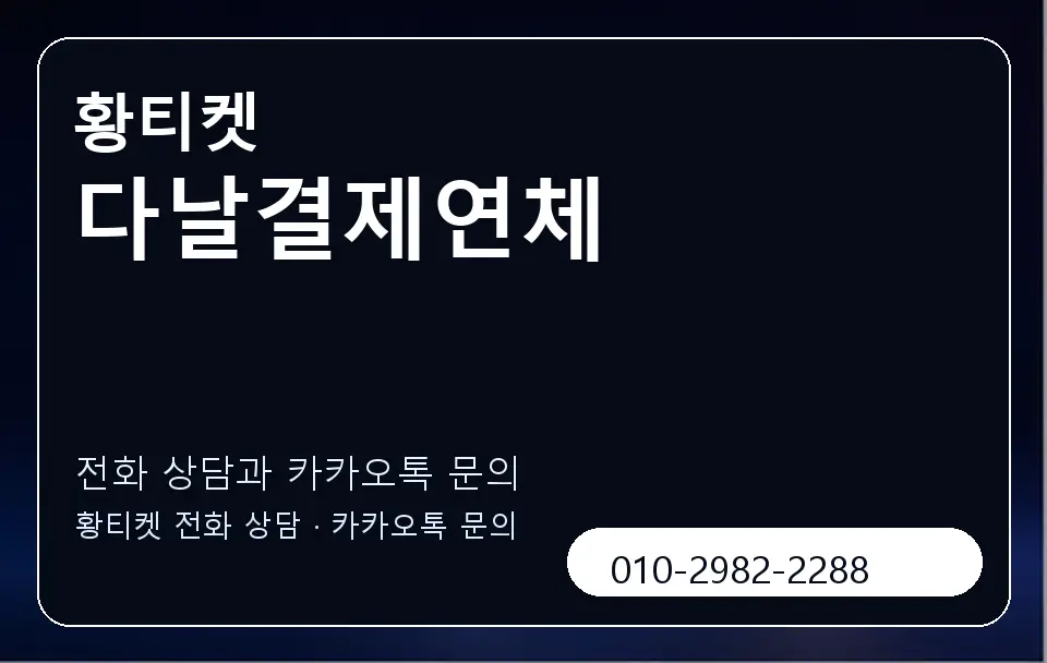 다날결제연체 황티켓 캐러셀 1