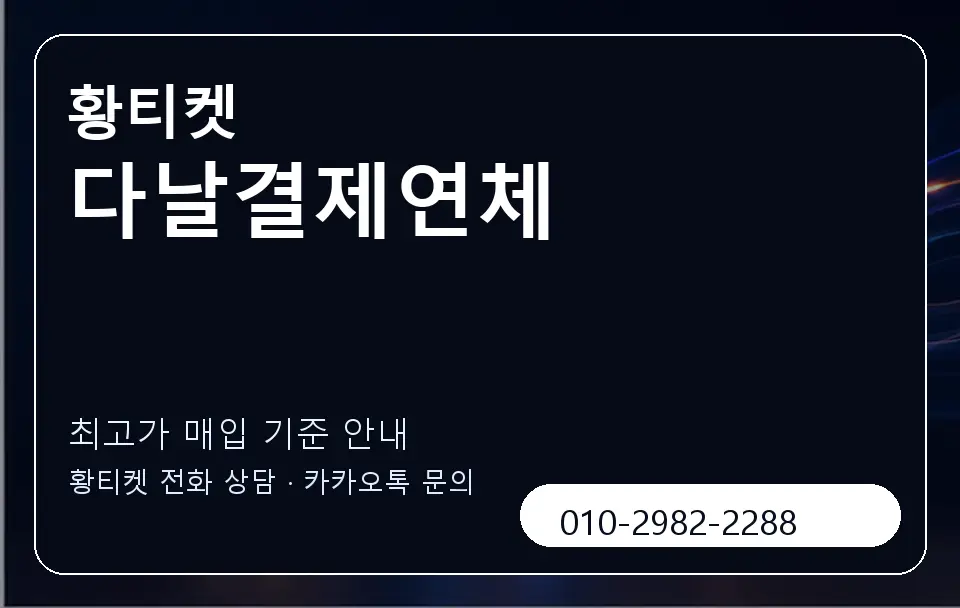 다날결제연체 황티켓 캐러셀 3