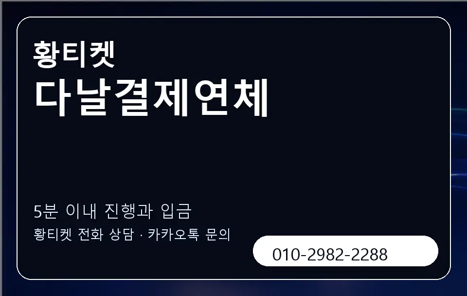 다날결제연체 황티켓 캐러셀 6