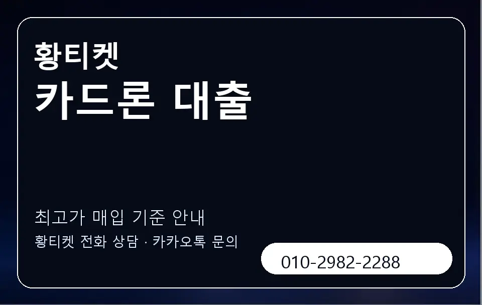 카드론 대출 황티켓 캐러셀 3