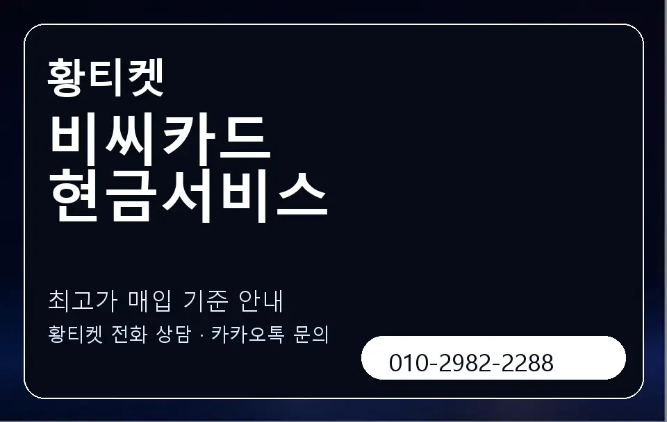 비씨카드 현금서비스 황티켓 캐러셀 3