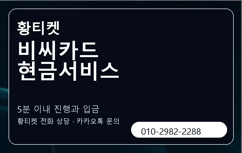 비씨카드 현금서비스 황티켓 캐러셀 6