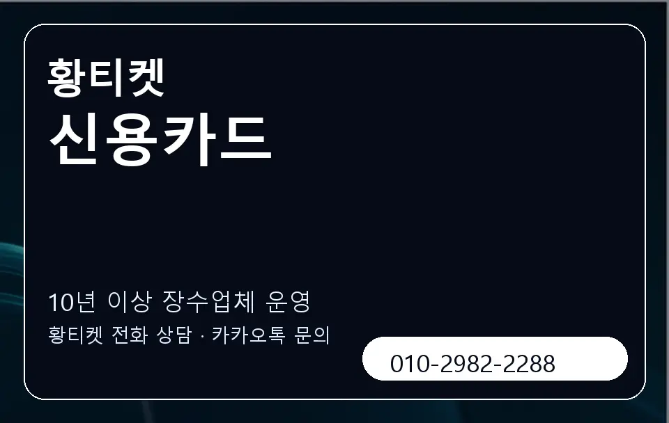 신용카드 황티켓 캐러셀 5