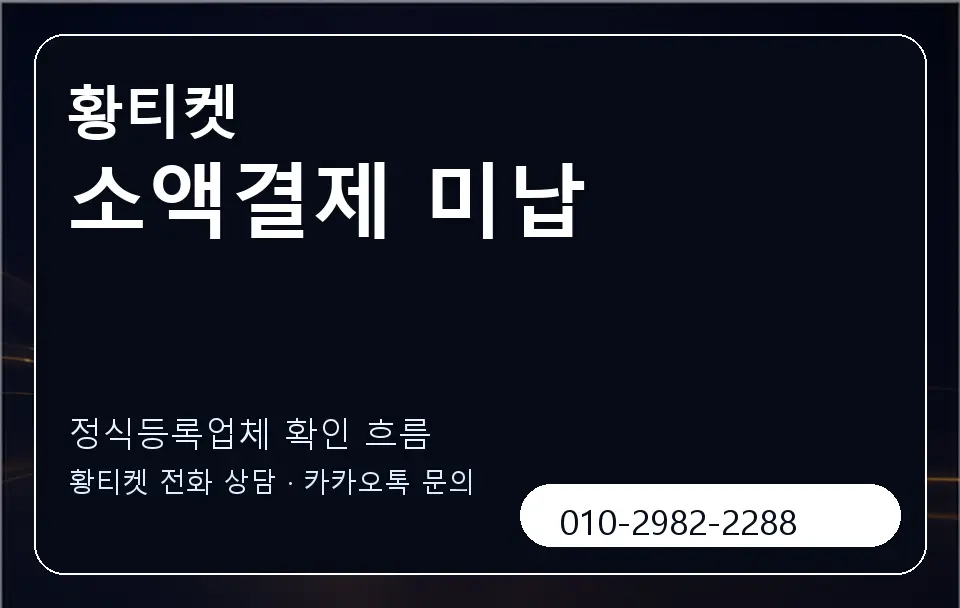 소액결제 미납 황티켓 캐러셀 4
