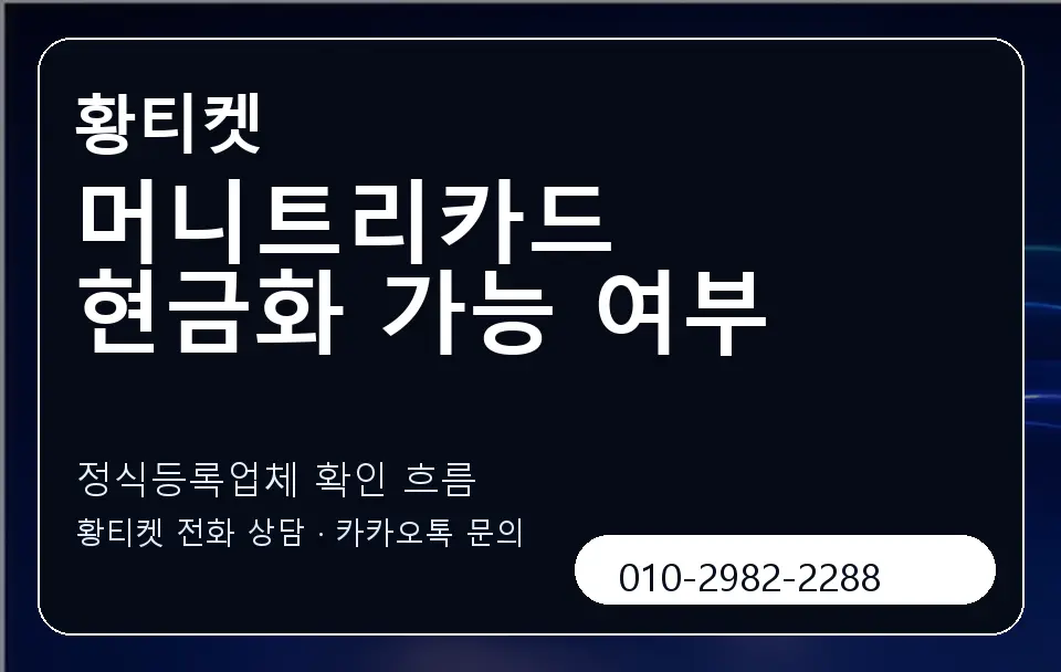 머니트리카드 현금화 가능 여부 황티켓 캐러셀 4