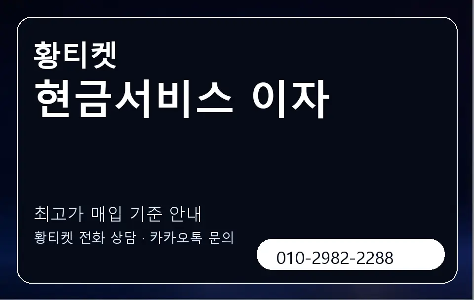 현금서비스 이자 황티켓 캐러셀 3