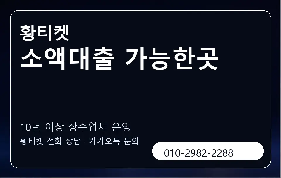 소액대출 가능한곳 황티켓 캐러셀 5