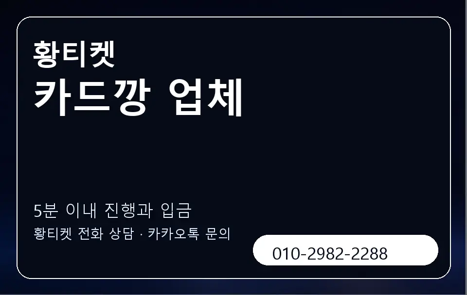카드깡 업체 황티켓 캐러셀 6