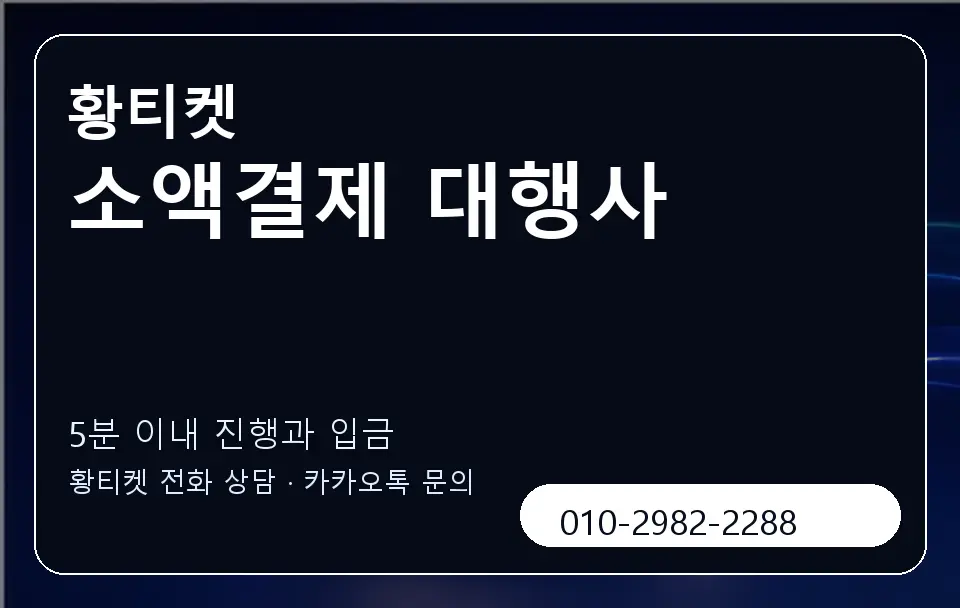 소액결제 대행사 황티켓 캐러셀 6