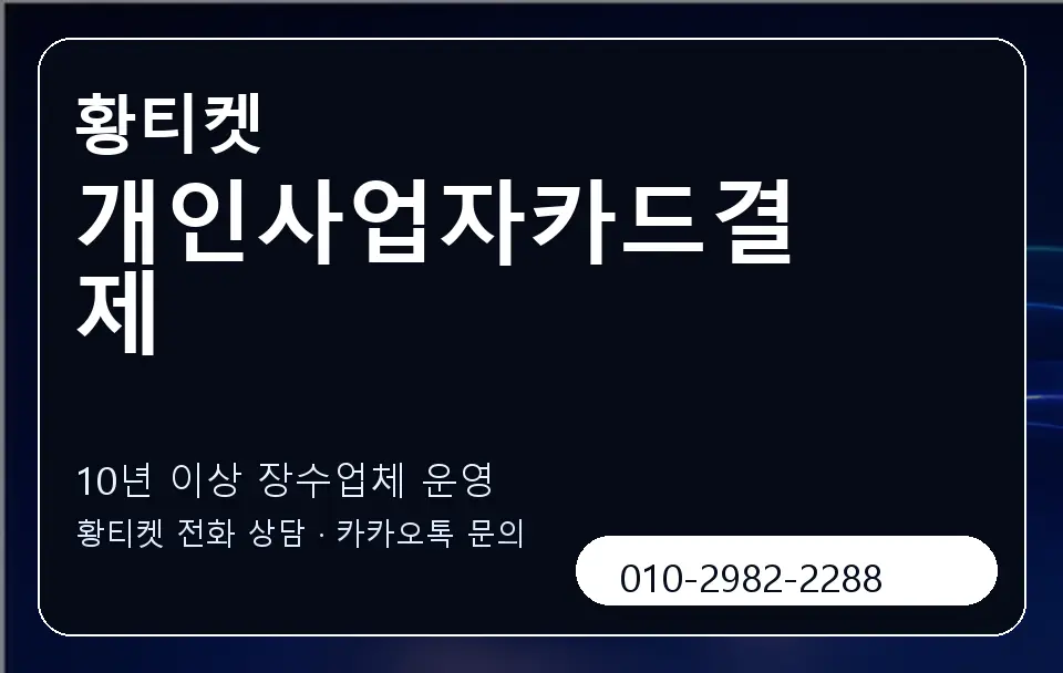 개인사업자카드결제 황티켓 캐러셀 5