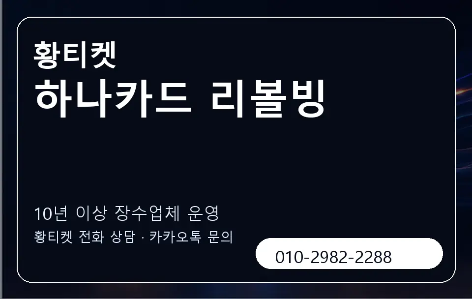 하나카드 리볼빙 황티켓 캐러셀 5