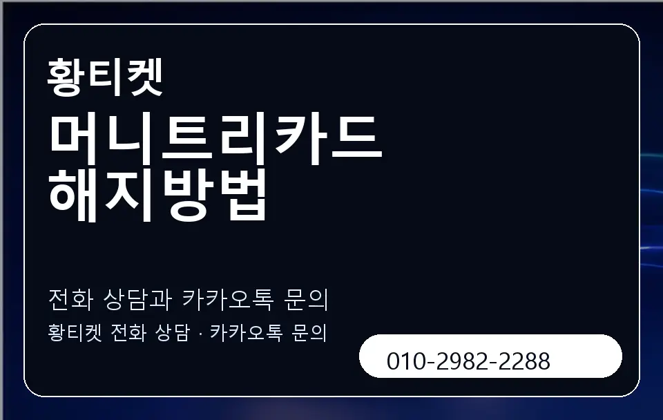 머니트리카드 해지방법 황티켓 캐러셀 1