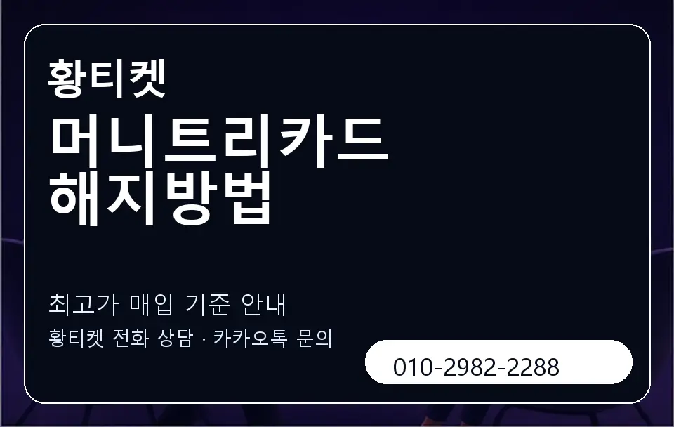 머니트리카드 해지방법 황티켓 캐러셀 3