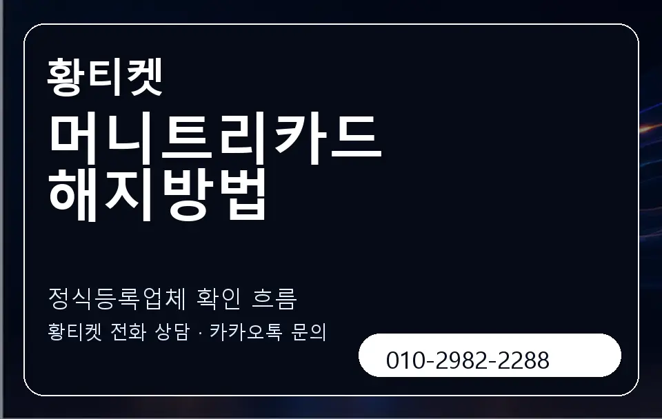 머니트리카드 해지방법 황티켓 캐러셀 4