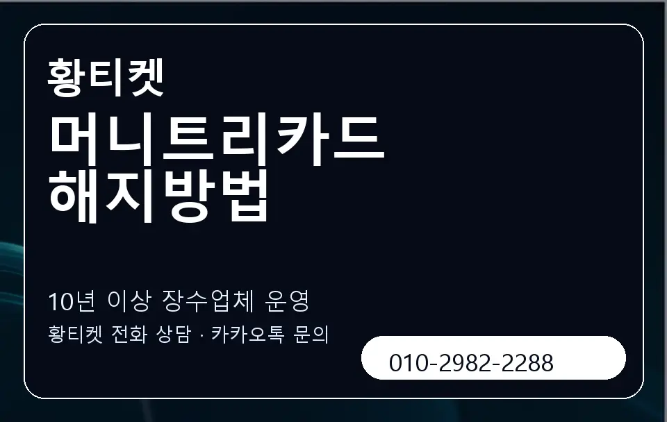 머니트리카드 해지방법 황티켓 캐러셀 5