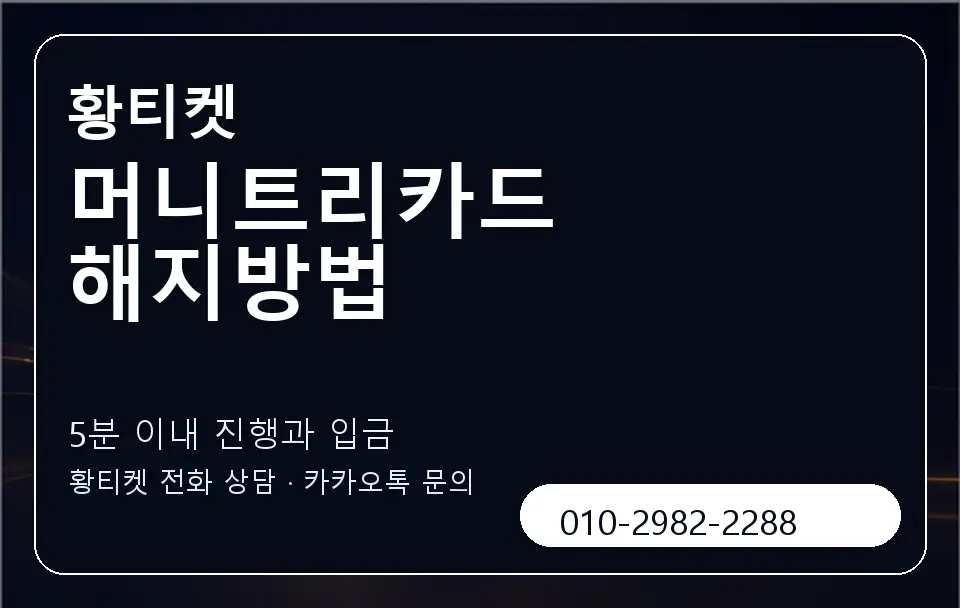 머니트리카드 해지방법 황티켓 캐러셀 6