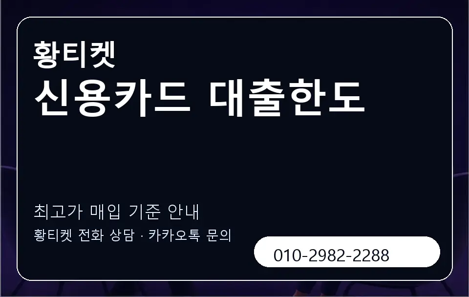 신용카드 대출한도 황티켓 캐러셀 3