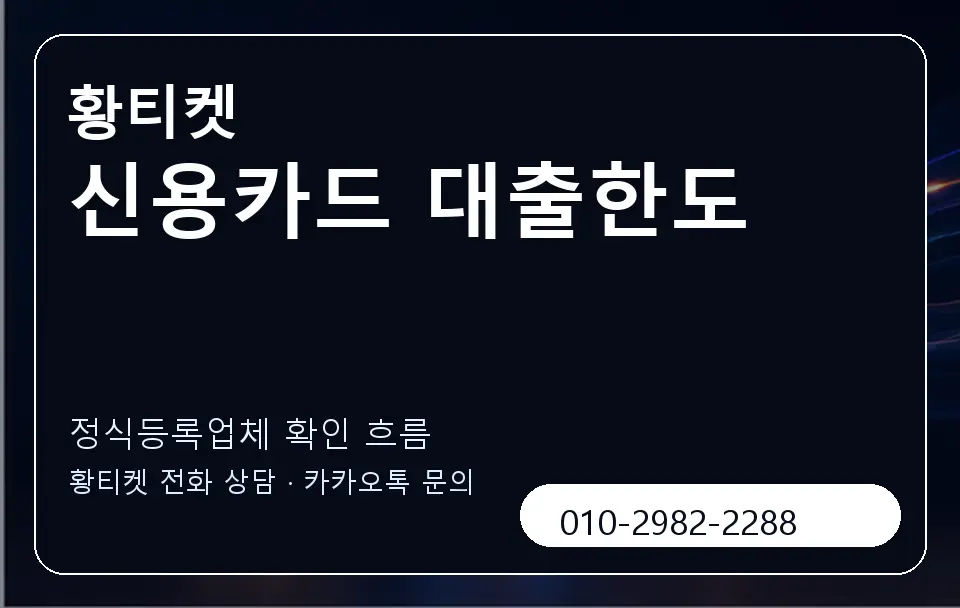 신용카드 대출한도 황티켓 캐러셀 4