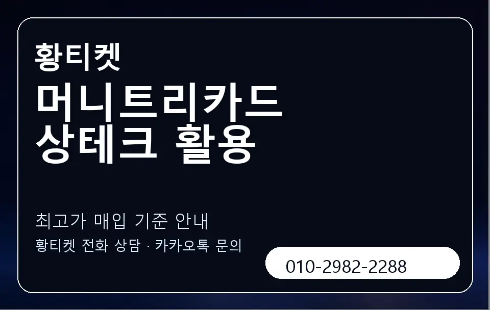 머니트리카드 상테크 활용 황티켓 캐러셀 3
