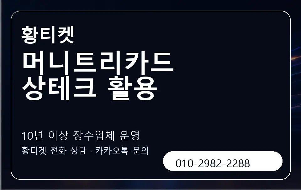 머니트리카드 상테크 활용 황티켓 캐러셀 5
