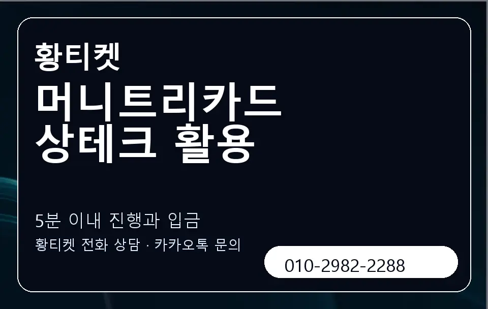 머니트리카드 상테크 활용 황티켓 캐러셀 6