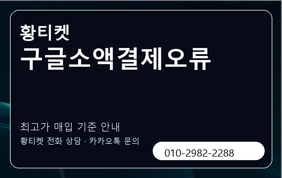 구글소액결제오류 황티켓 캐러셀 3