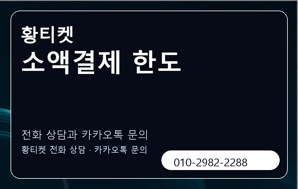 소액결제 한도 황티켓 캐러셀 1