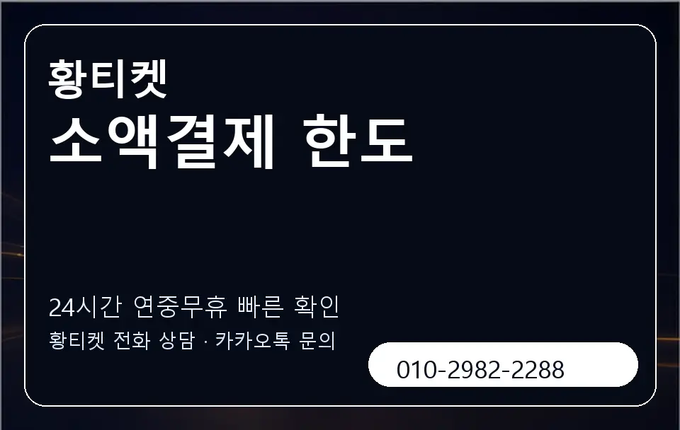 소액결제 한도 황티켓 캐러셀 2