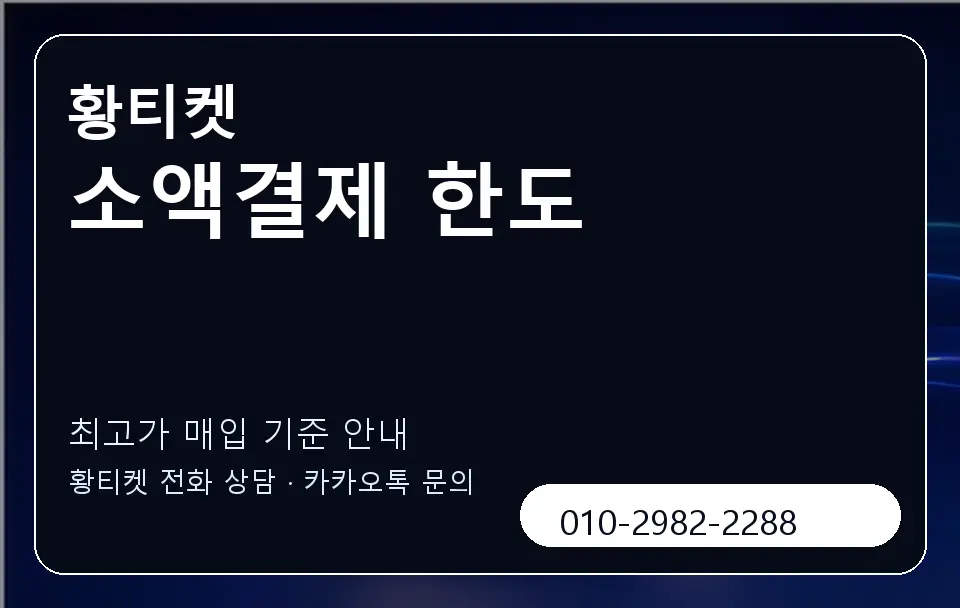 소액결제 한도 황티켓 캐러셀 3