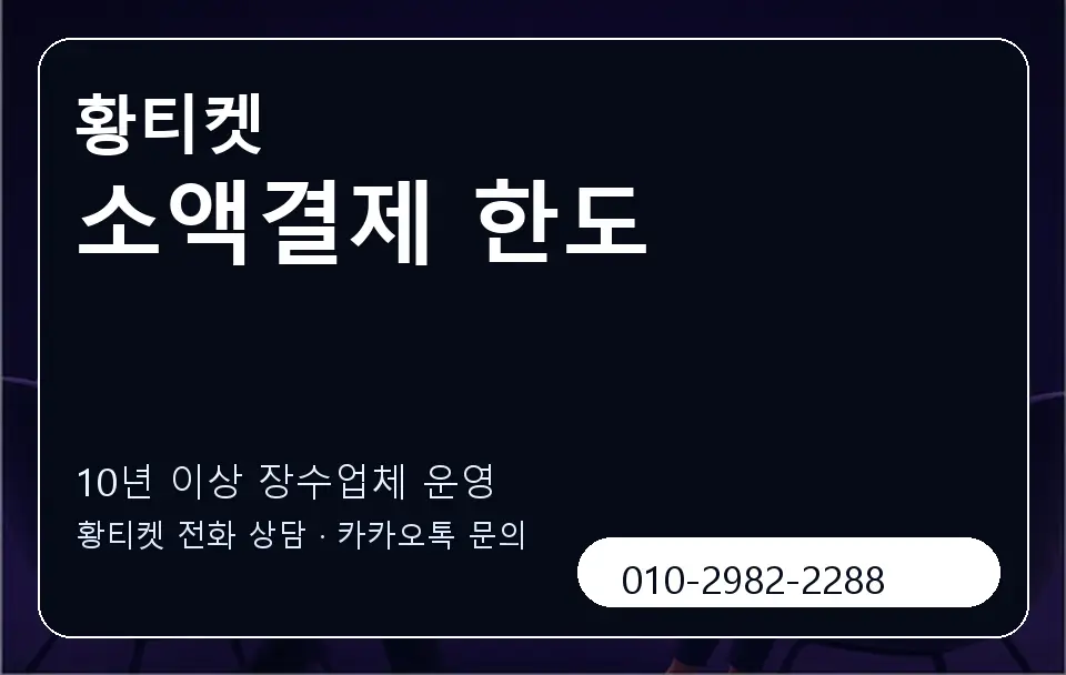 소액결제 한도 황티켓 캐러셀 5