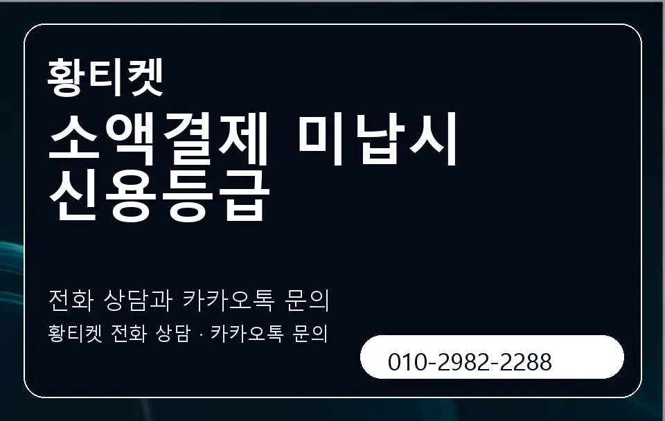 소액결제 미납시 신용등급 황티켓 캐러셀 1