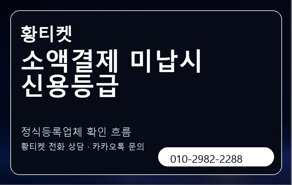 소액결제 미납시 신용등급 황티켓 캐러셀 4
