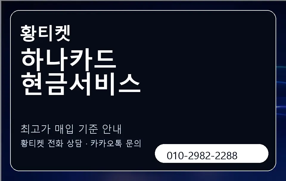 하나카드 현금서비스 황티켓 캐러셀 3