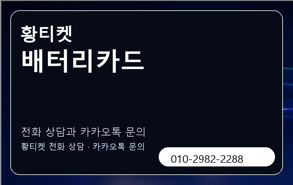 배터리카드 황티켓 캐러셀 1