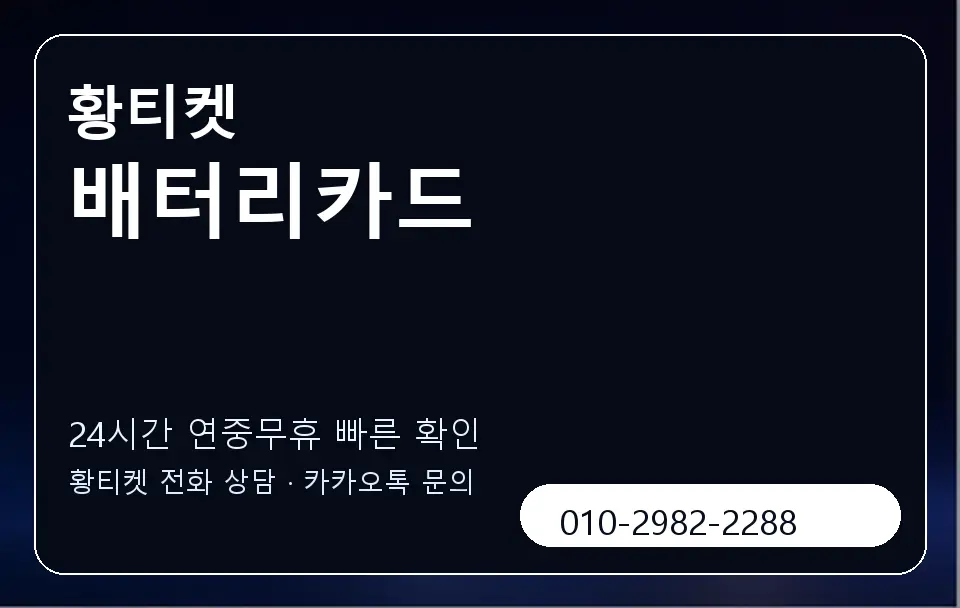 배터리카드 황티켓 캐러셀 2