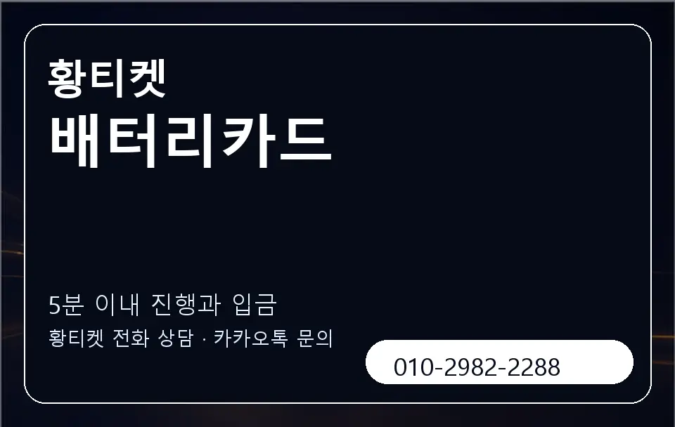 배터리카드 황티켓 캐러셀 6