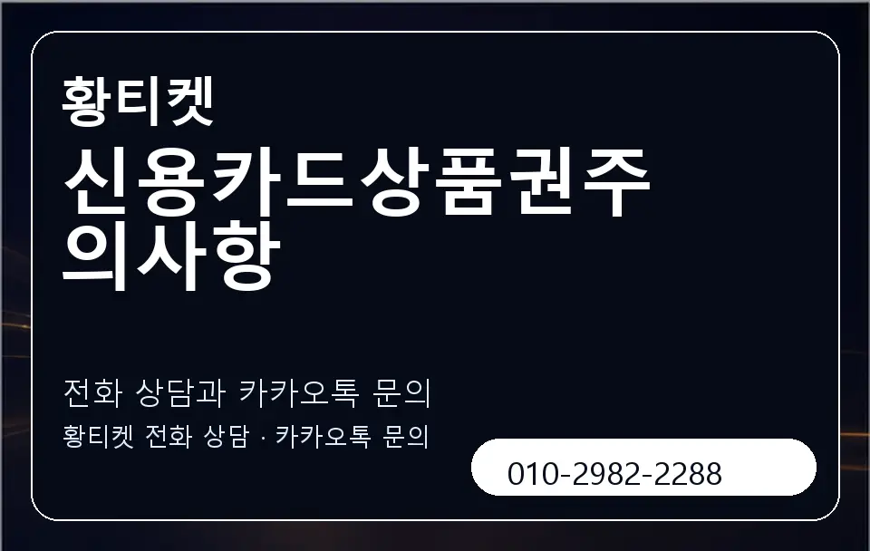 신용카드상품권주의사항 황티켓 캐러셀 1