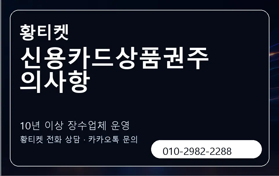 신용카드상품권주의사항 황티켓 캐러셀 5