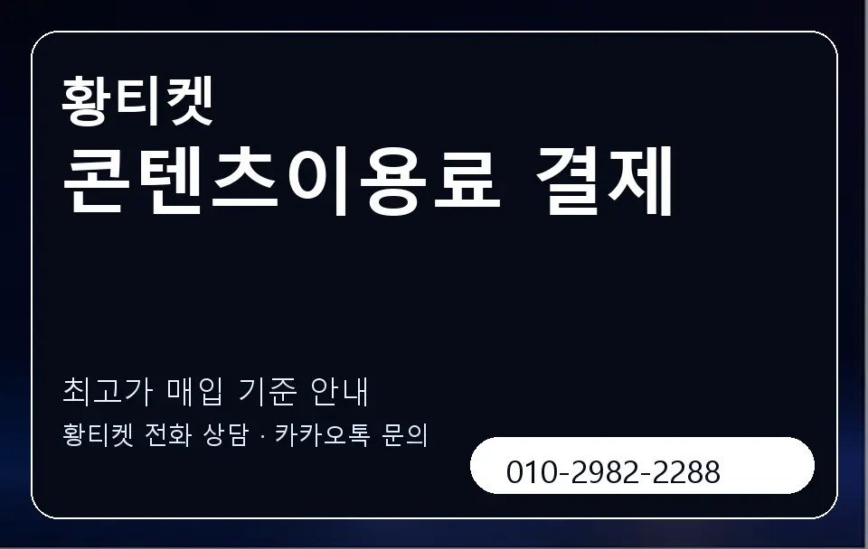 콘텐츠이용료 결제 황티켓 캐러셀 3