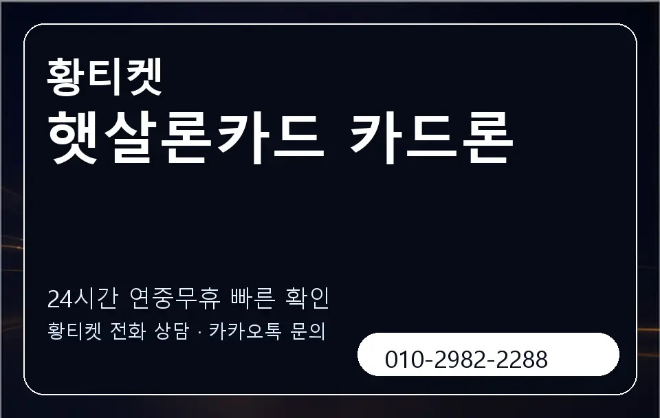 햇살론카드 카드론 황티켓 캐러셀 2
