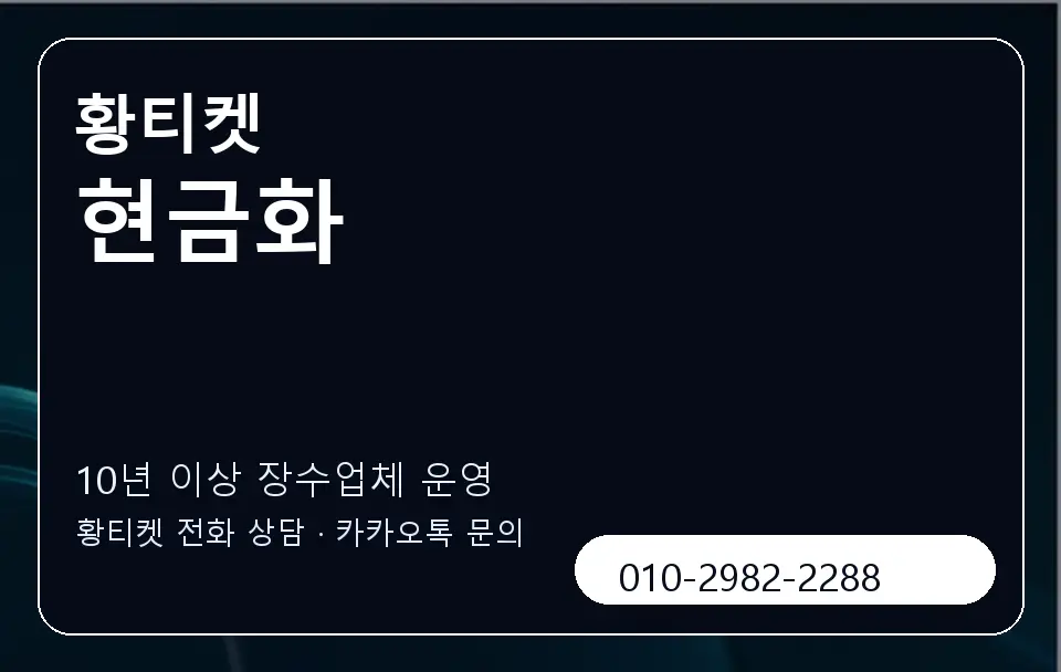 현금화 황티켓 캐러셀 5