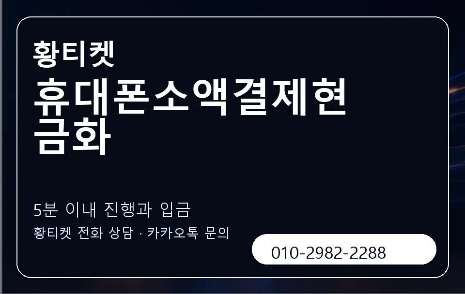 휴대폰소액결제현금화 황티켓 캐러셀 6