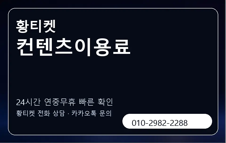 컨텐츠이용료 황티켓 캐러셀 2