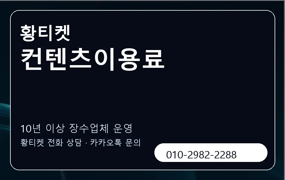 컨텐츠이용료 황티켓 캐러셀 5