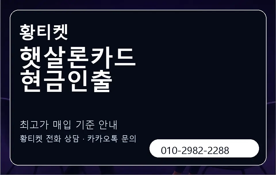 햇살론카드 현금인출 황티켓 캐러셀 3