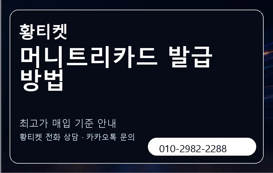 머니트리카드 발급 방법 황티켓 캐러셀 3
