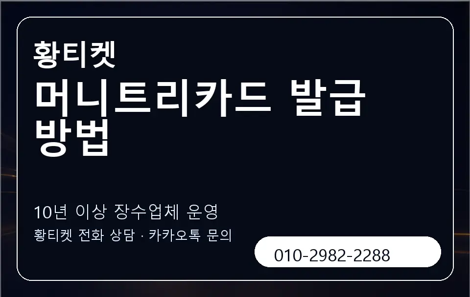 머니트리카드 발급 방법 황티켓 캐러셀 5