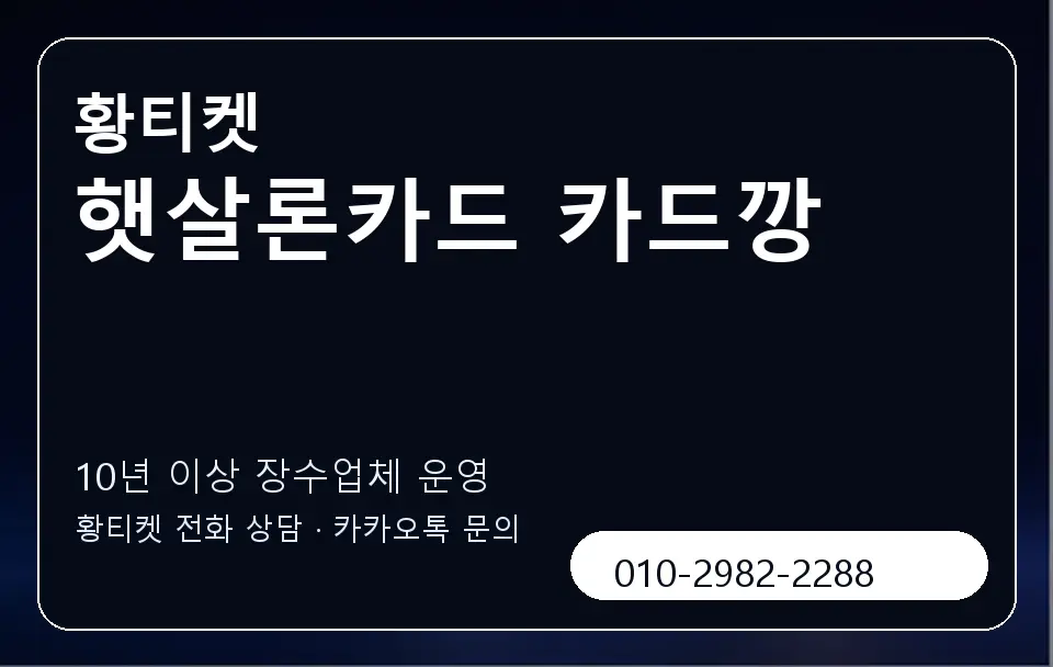 햇살론카드 카드깡 황티켓 캐러셀 5